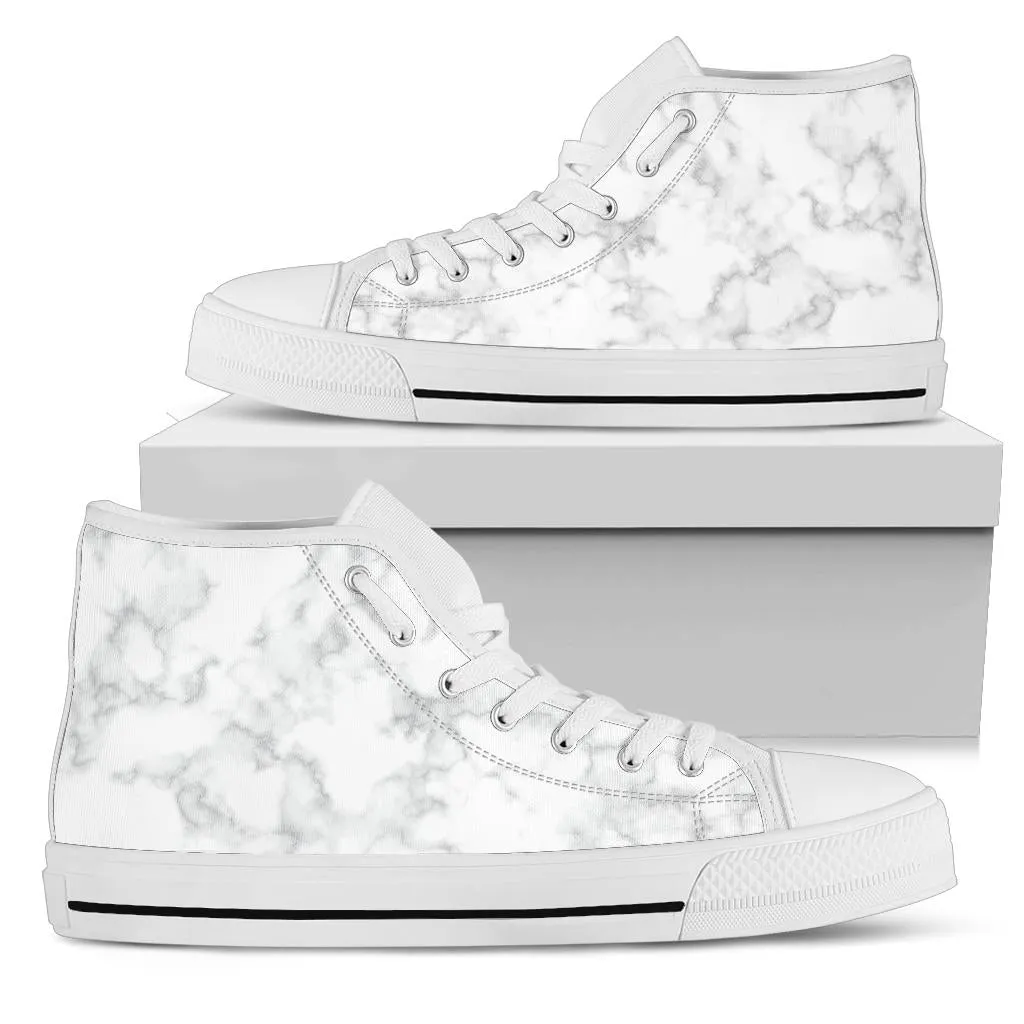 High Top Sneakers - Marble Print #101 | Custom Canvas Shoes, Customized Birthday Gift Idea, Cool Unique, 90s Hip Hop, Back to School, Travel