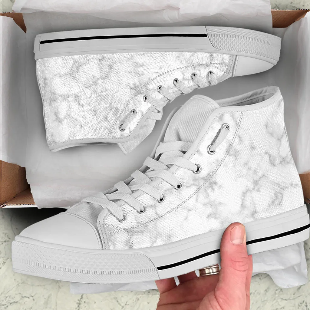 High Top Sneakers - Marble Print #101 | Custom Canvas Shoes, Customized Birthday Gift Idea, Cool Unique, 90s Hip Hop, Back to School, Travel