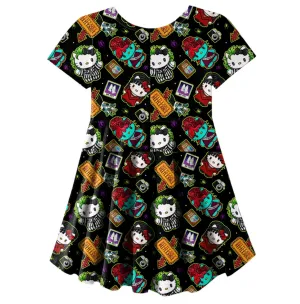 HK DayO Black Skater Dress