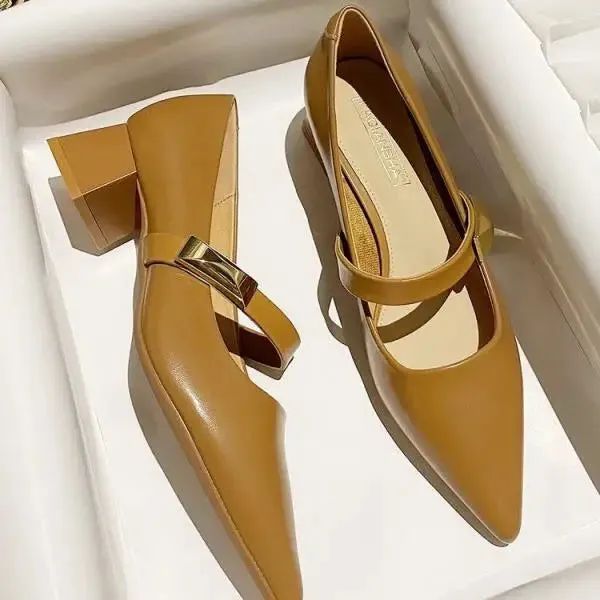 Hnzxzm Slip On Shoes Casual Heels Branded Pumps Shallow Mouth Sandals Ladies Mary Jane 2024 Pointed Wedge Lace-Up Slip-On Comfortable 