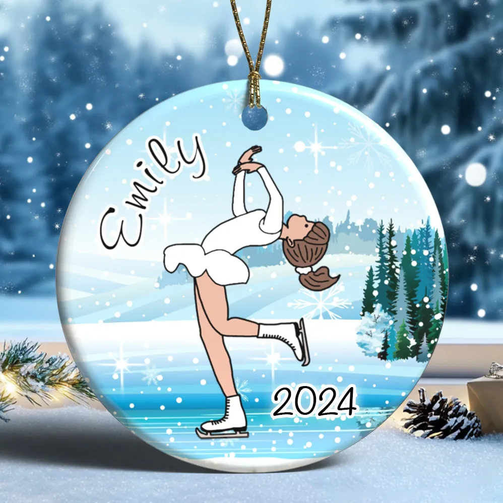 Ice Skating Christmas Ornament - Layback Spin