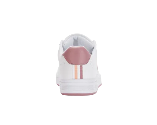 K-Swiss Women's Court Shield White Foxglove Almost Apricot Shoes