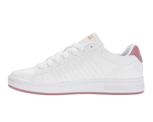 K-Swiss Women's Court Shield White Foxglove Almost Apricot Shoes