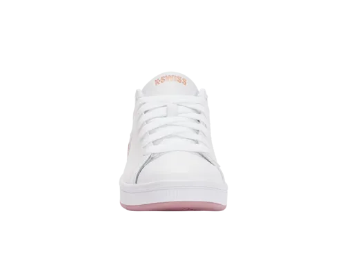 K-Swiss Women's Court Shield White Foxglove Almost Apricot Shoes
