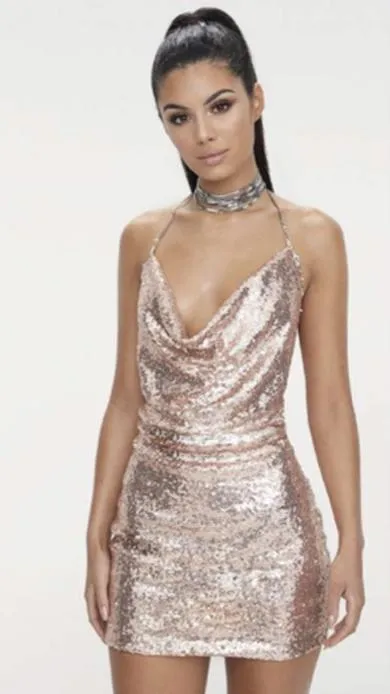Kamila gold sequin dress