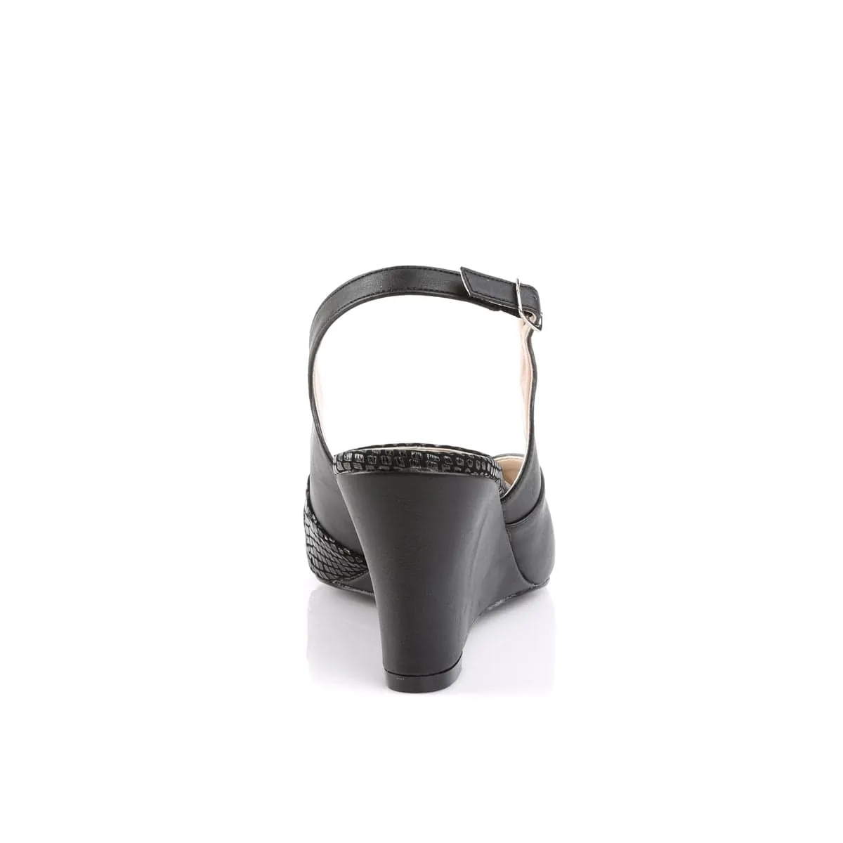KIMBERLY-01SP Black Faux Leather
