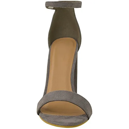 Ladies Block High Heels Ankle Strap Open Toe