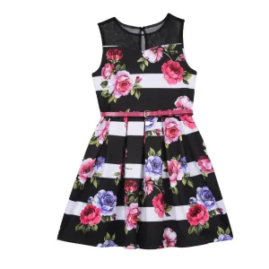 Laurie Floral Stripe Dress