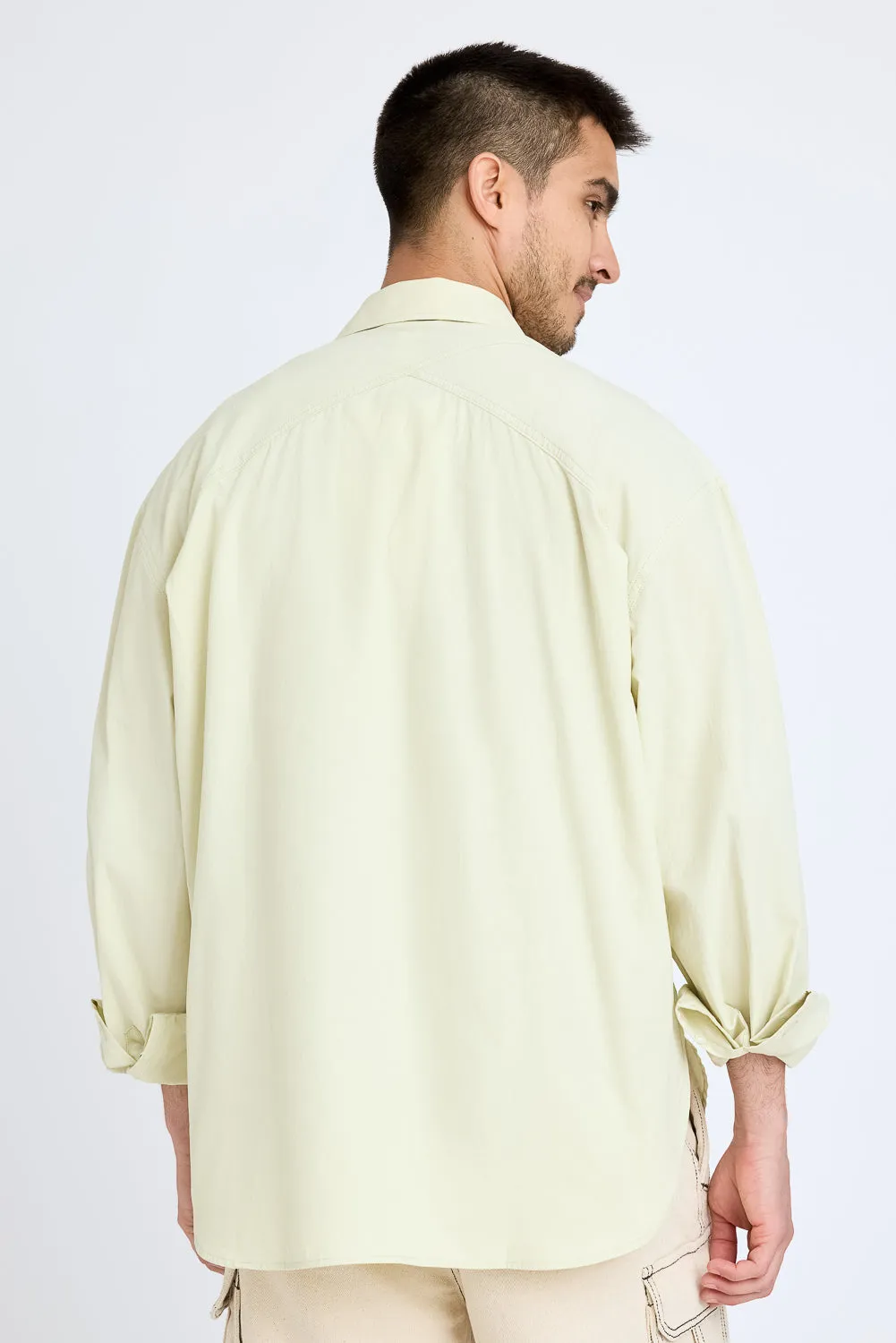 Lemon Stiff-Collar Men's Shirt