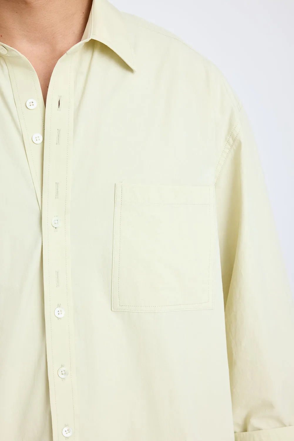 Lemon Stiff-Collar Men's Shirt
