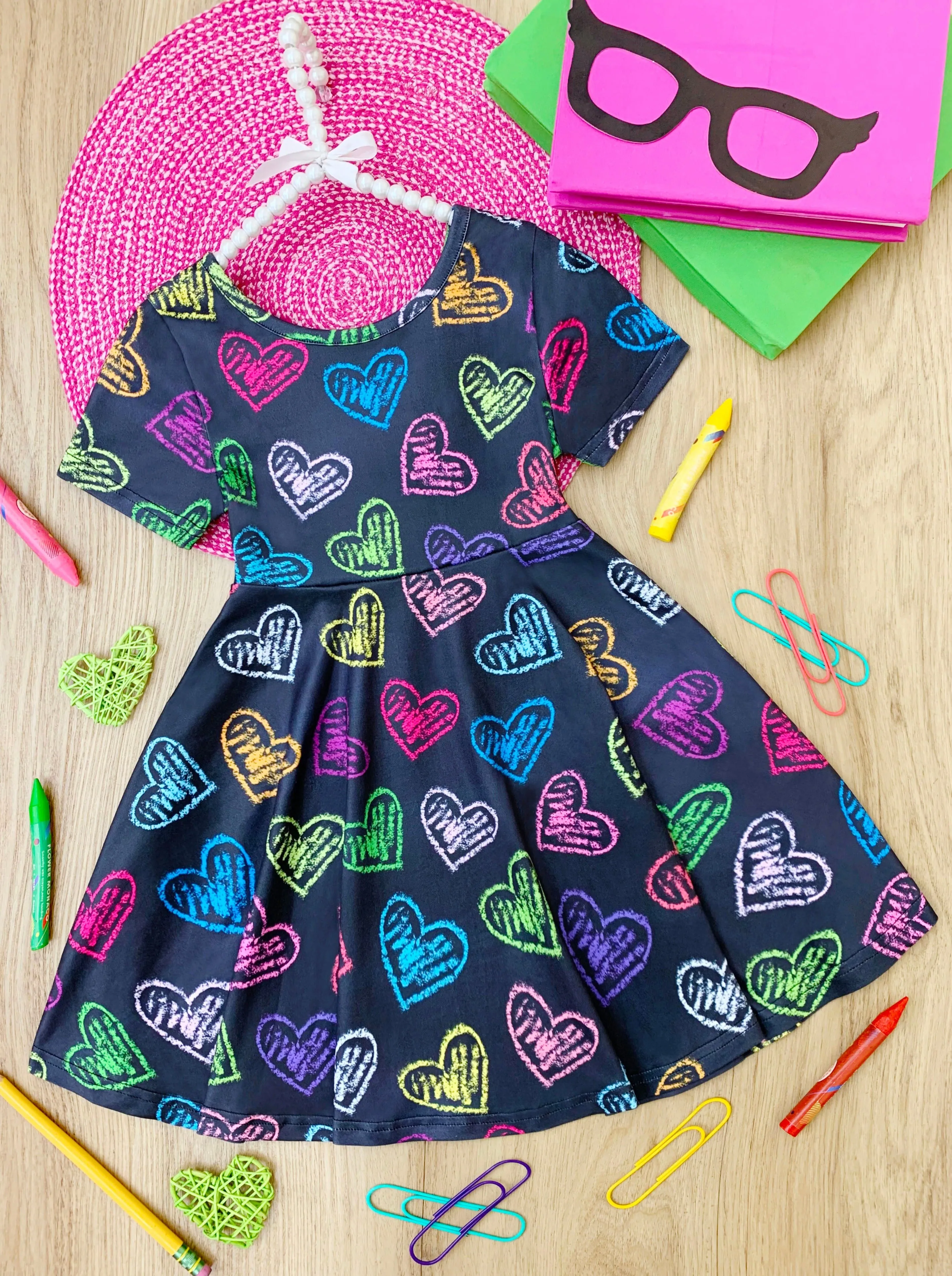 Loves To Learn Electric Hearts Dress