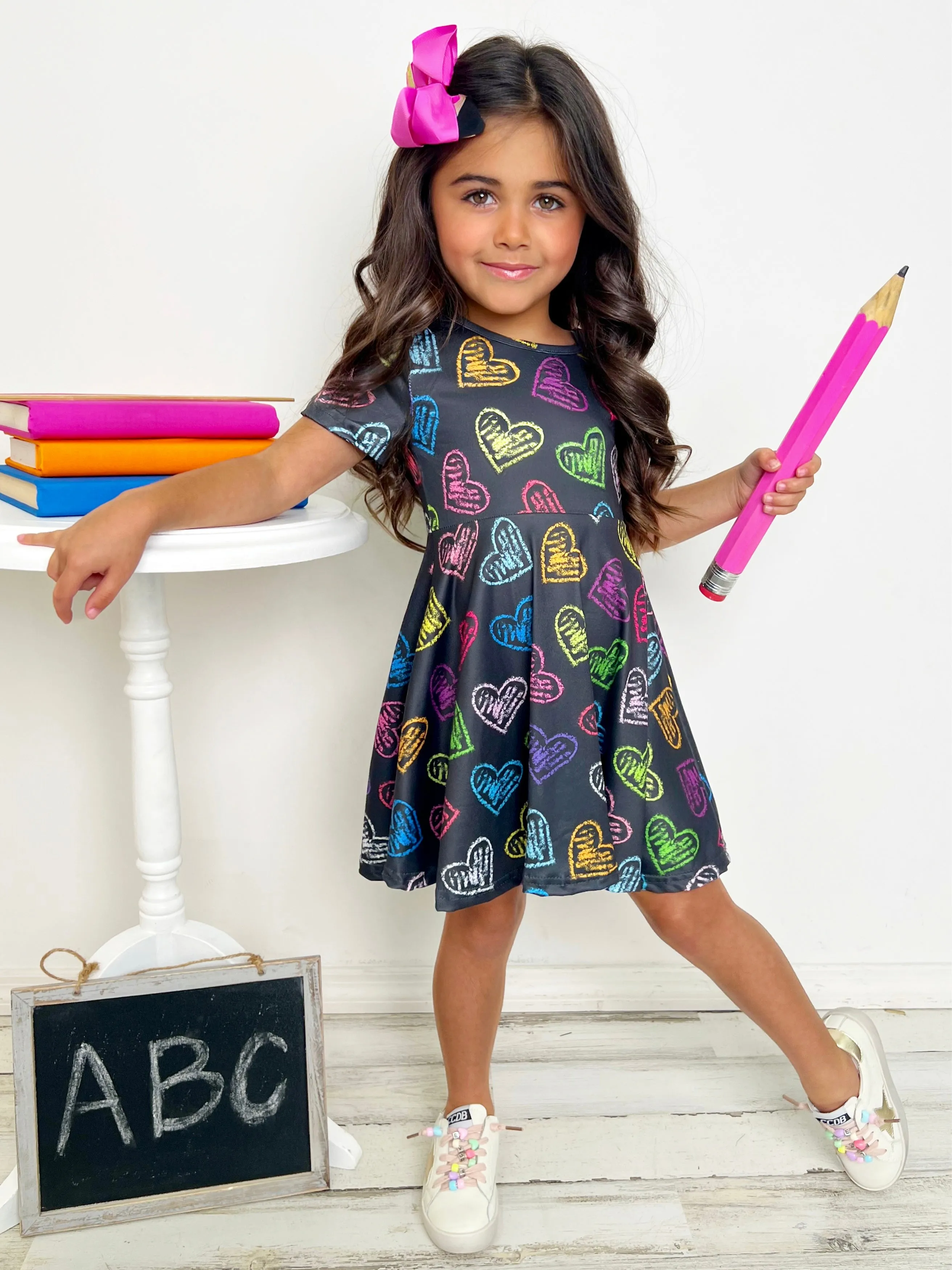 Loves To Learn Electric Hearts Dress