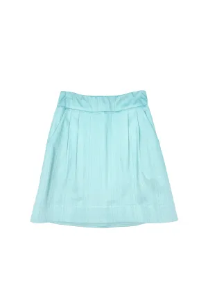 Maggie Mini Skirt - Aqua Faille