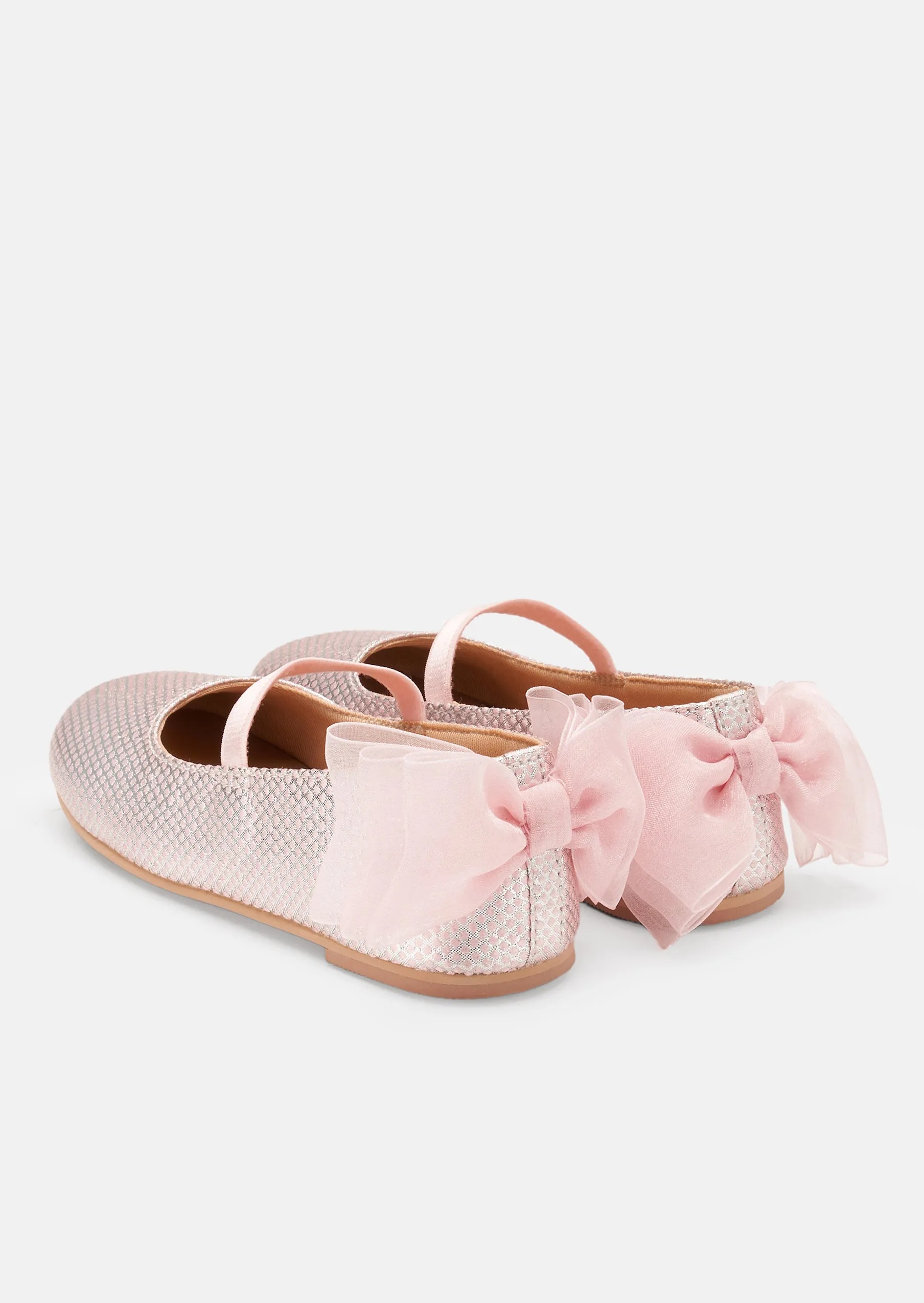 Mary Jane Pink Bow Shoes
