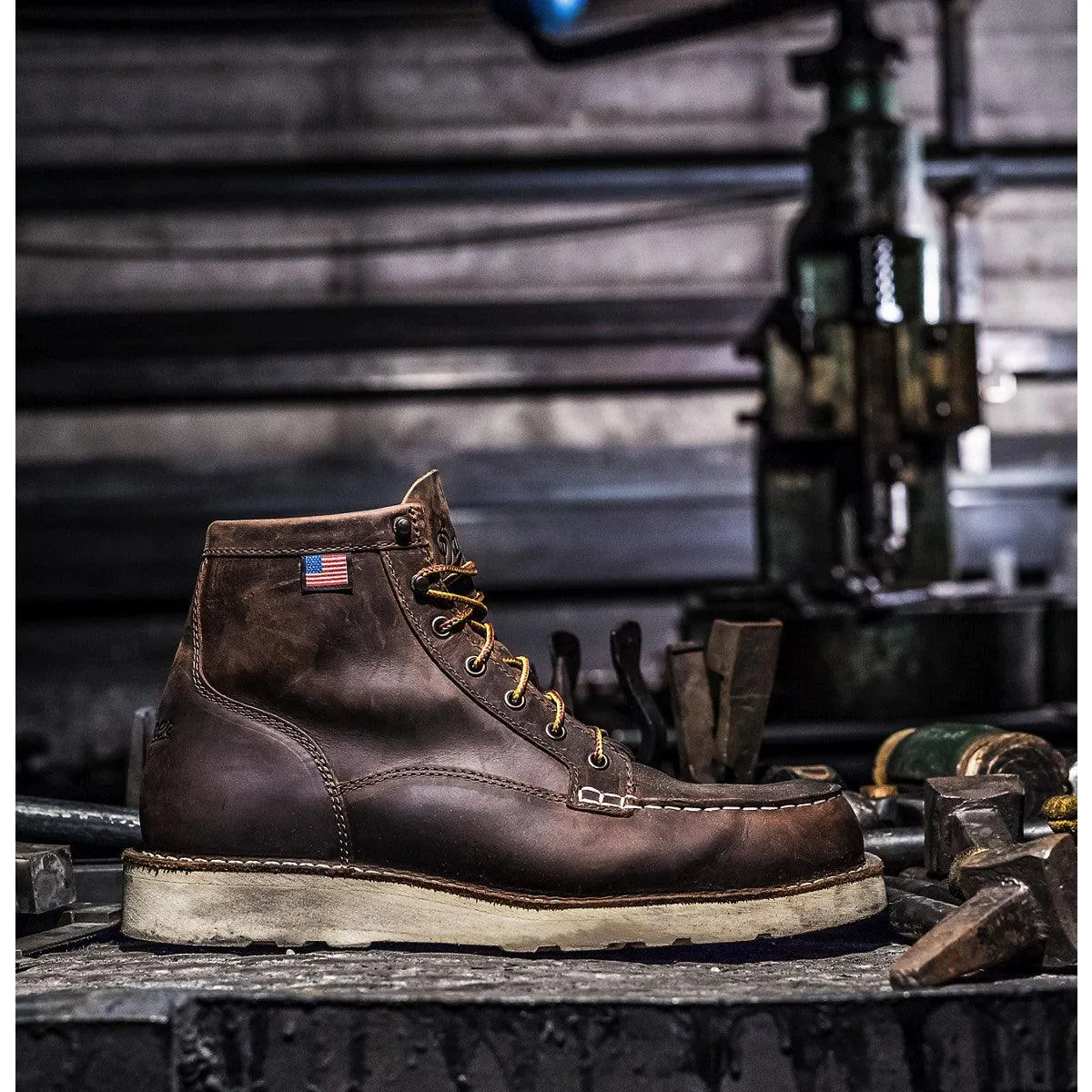 Men's 6" Bull Run Soft Toe Boots - Brown