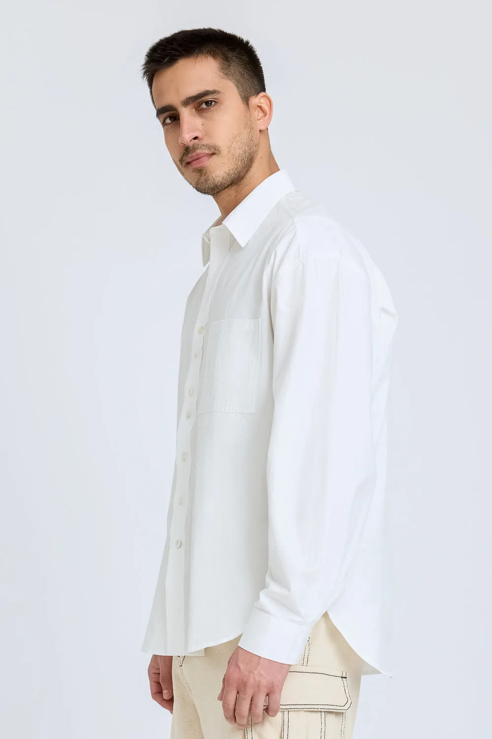 Men's Classic Solid White Shirt