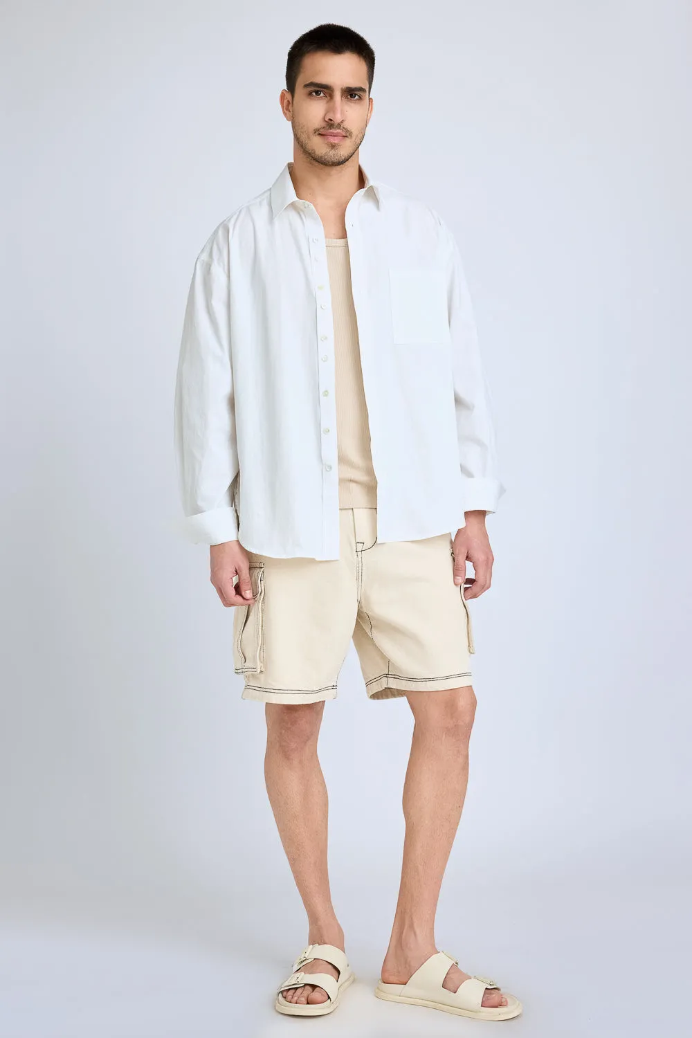 Men's Classic Solid White Shirt