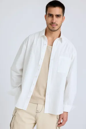Men's Classic Solid White Shirt