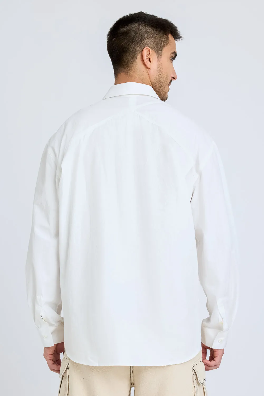 Men's Classic Solid White Shirt