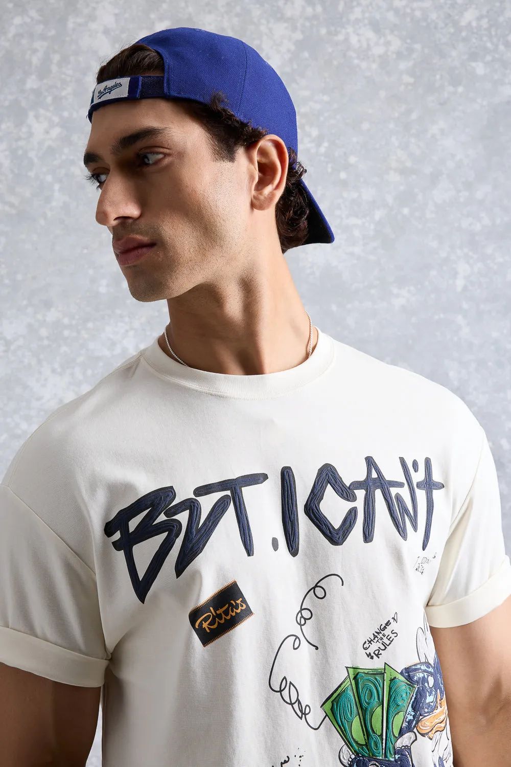 Men's White I Can't Graphic T-Shirt