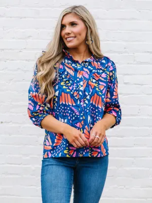 Michelle McDowell Kelly Top Blue So Fly