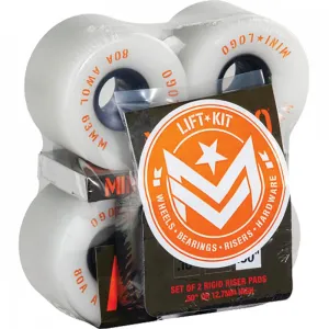 Mini Logo Skateboard Combo Wheel Kit 63mm AWOL White