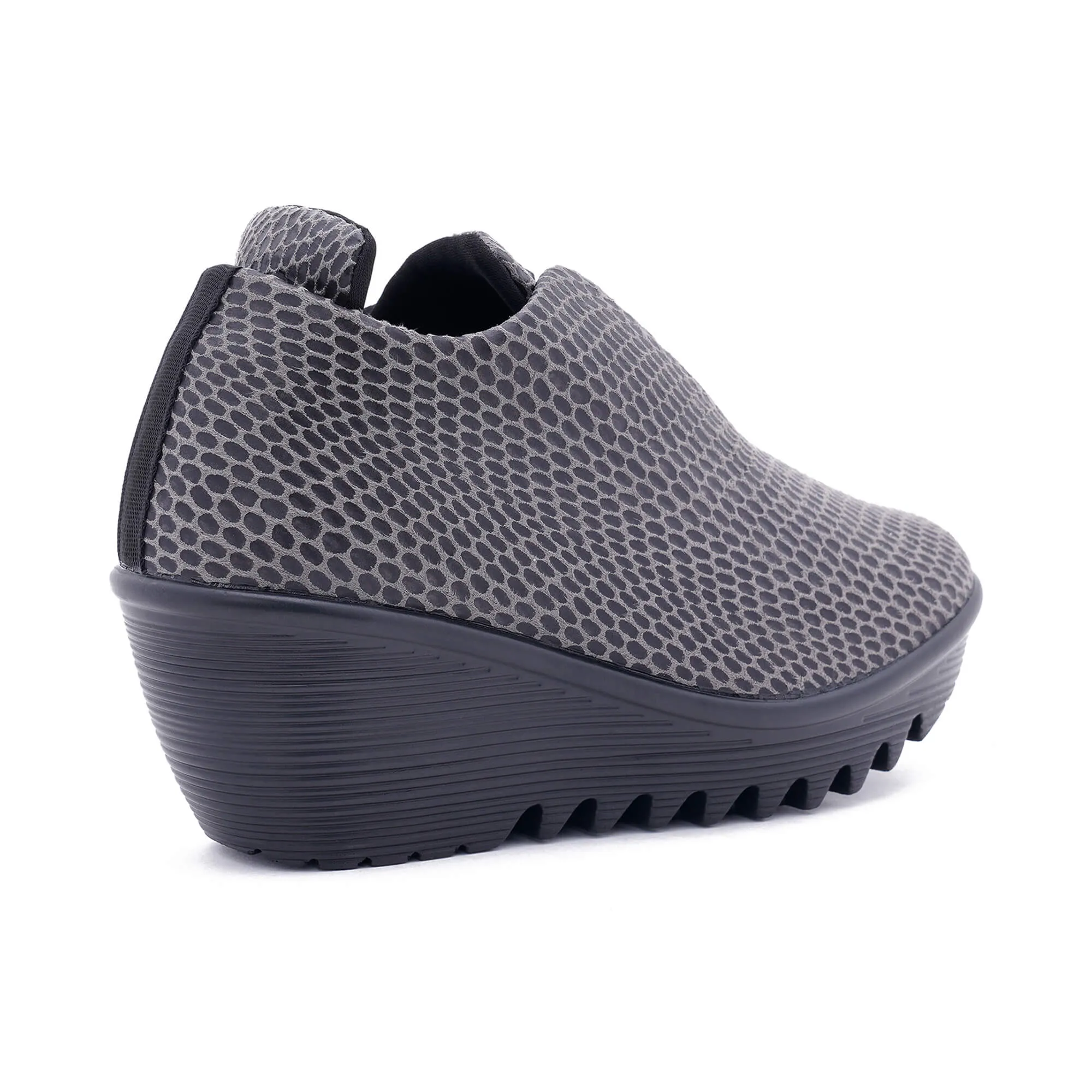 Moscow Grey Wedge Heel