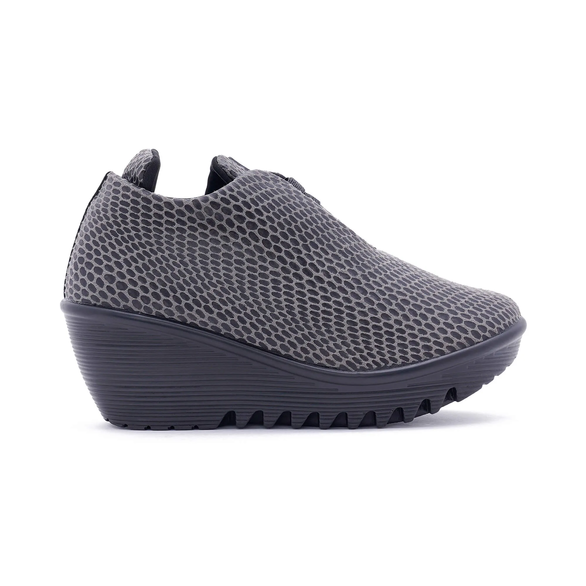 Moscow Grey Wedge Heel