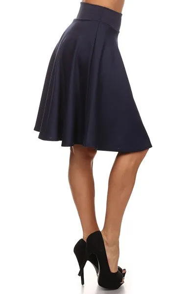 Navy Skater Skirt