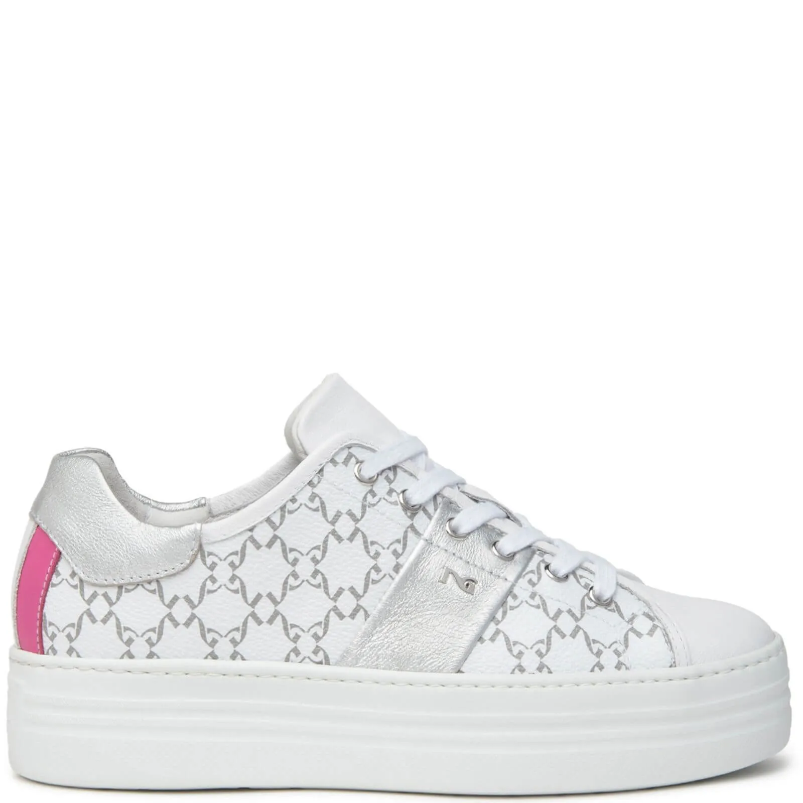 NeroGiardini White Patterned Sneakers