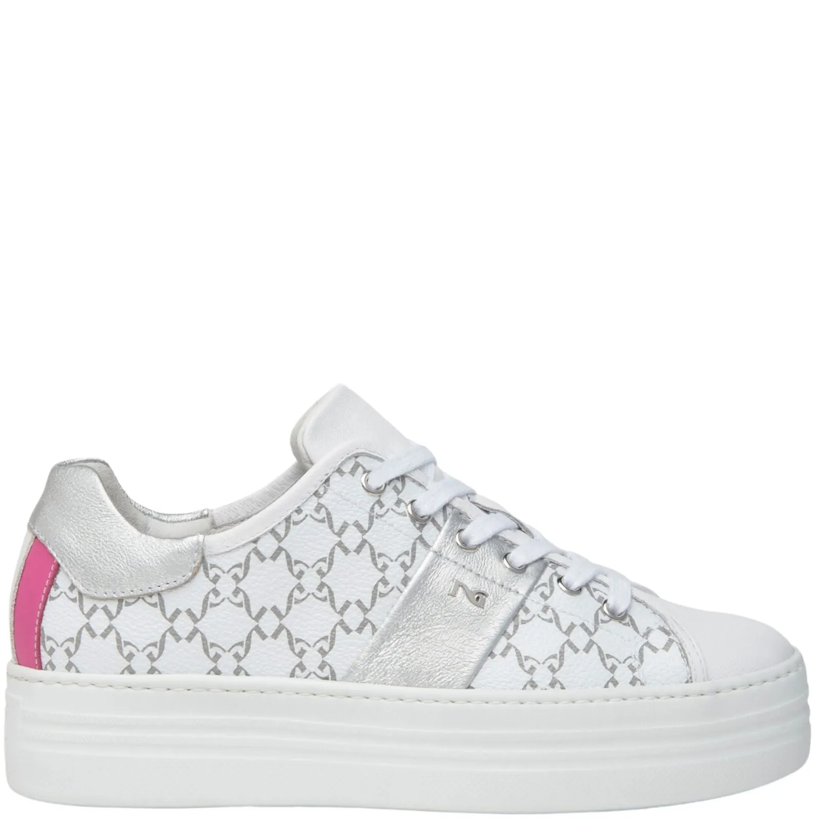 NeroGiardini White Patterned Sneakers