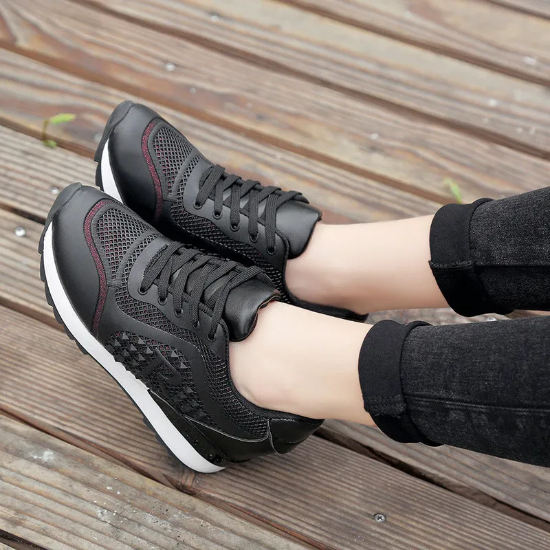 Net increased casual white shoes