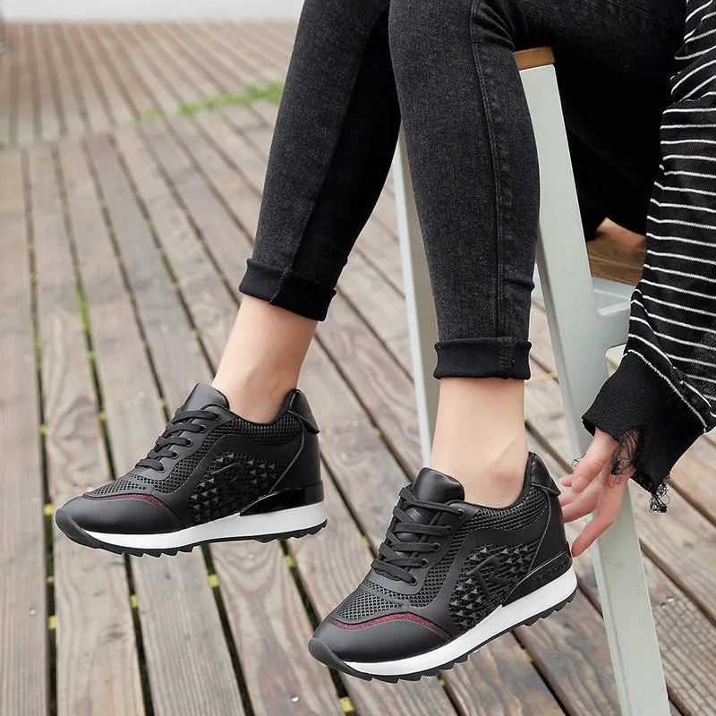Net increased casual white shoes