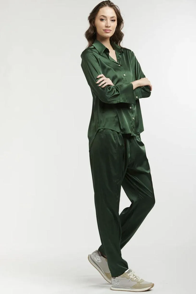 New Satin Jogger | Khaki