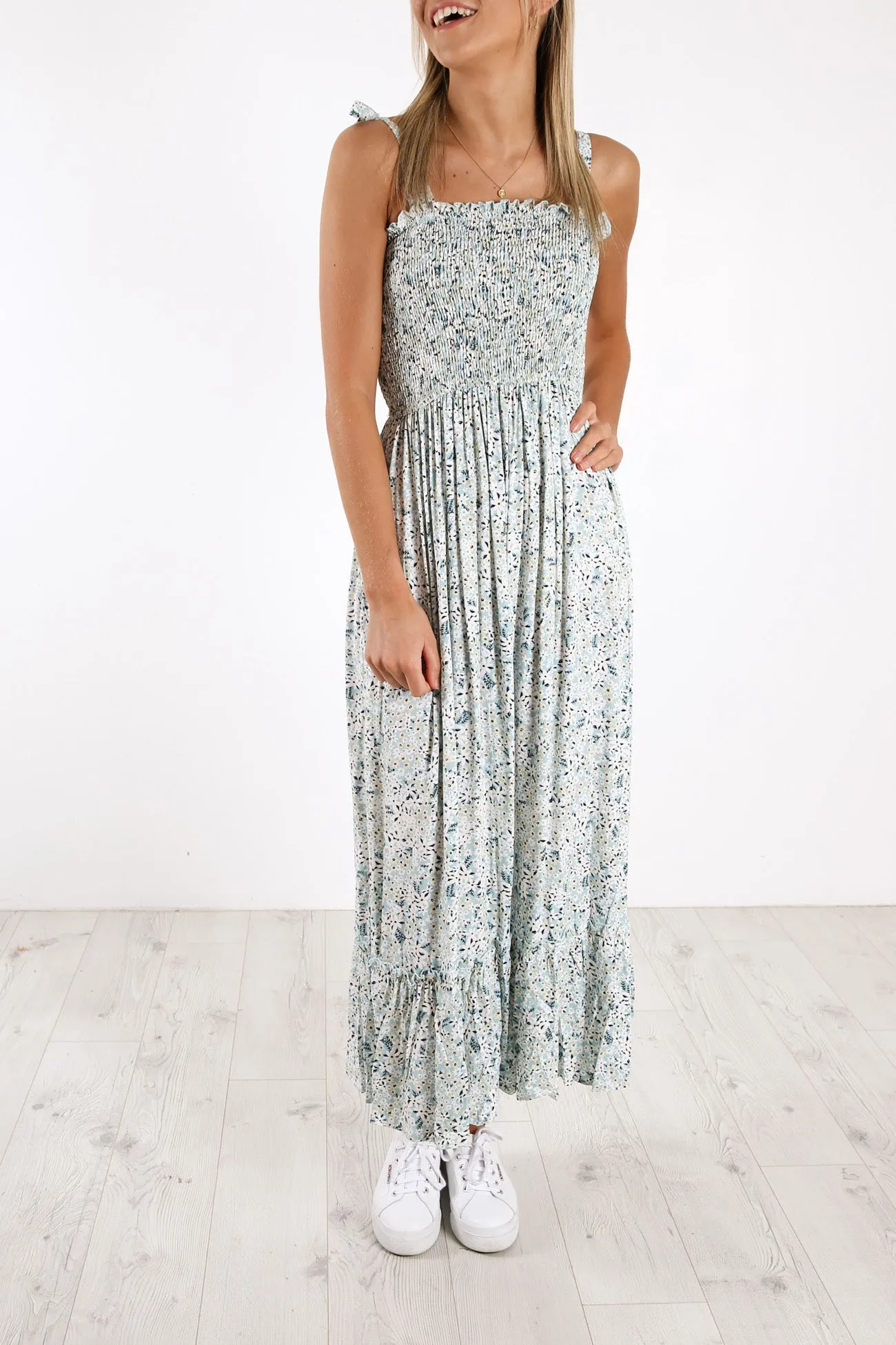 Nicola Dress Blue Floral