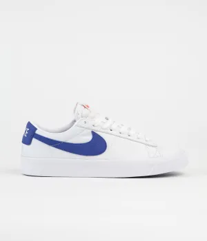 Nike SB Orange Label Blazer Low Pro GT Shoes - White / Varsity Royal - White - Varsity Royal