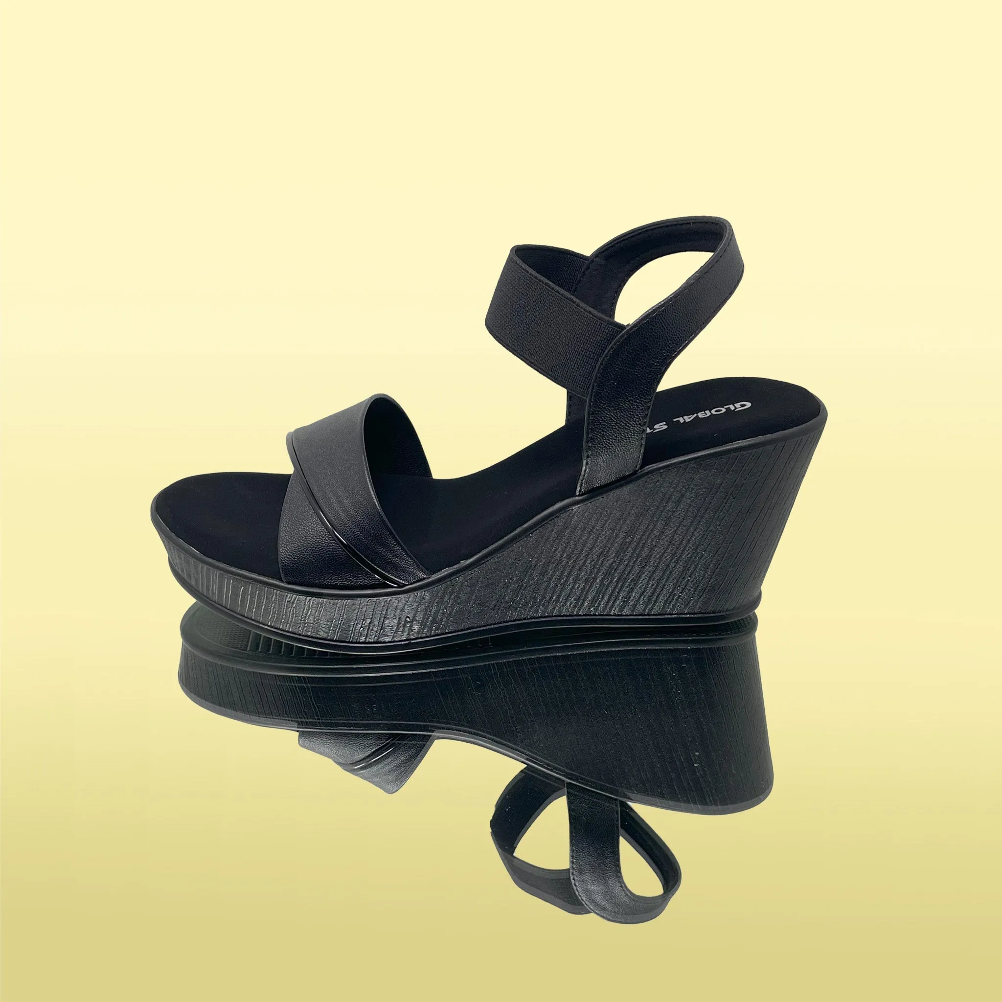 Noir Chic wedge heels
