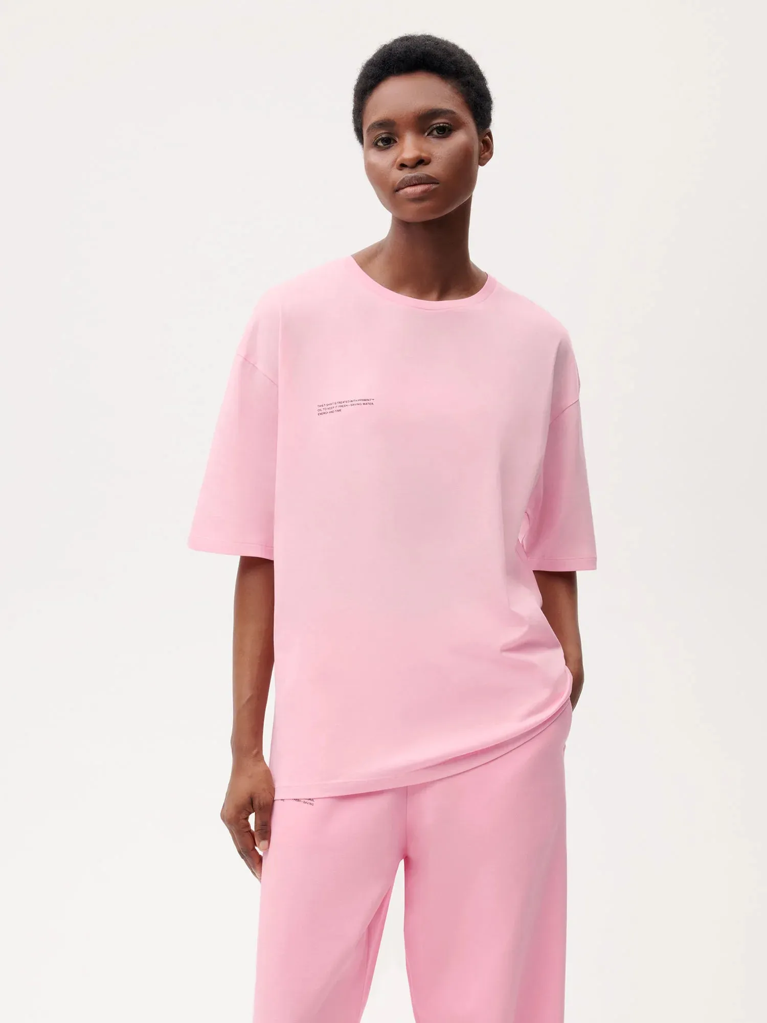 Organic Cotton Lightweight Skater T-shirt—sakura pink
