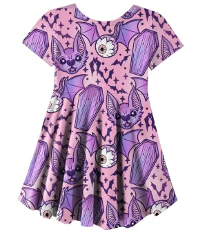 Pastel Coffin Bat Skater Dress