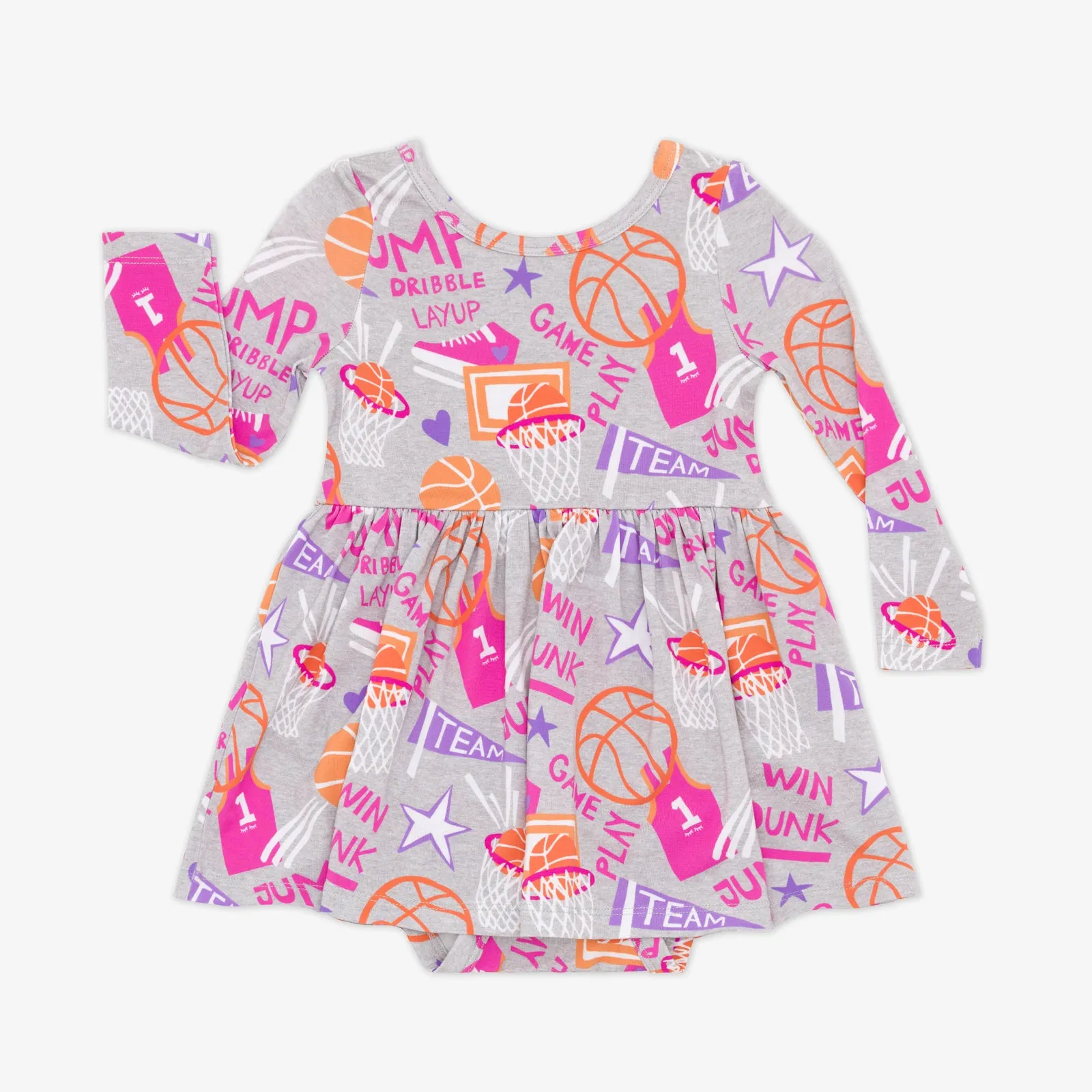 Pink Slam Dunk Skater Dress with Bodysuit