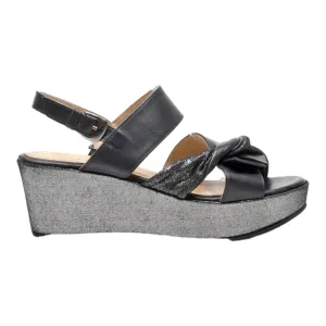 PINTO DI BLU Wedge Heels Black Synthetic Womens UK 5