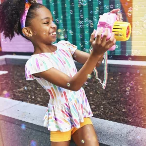 Popsicle Sticks Ruffle Cap Sleeve Skater Peplum