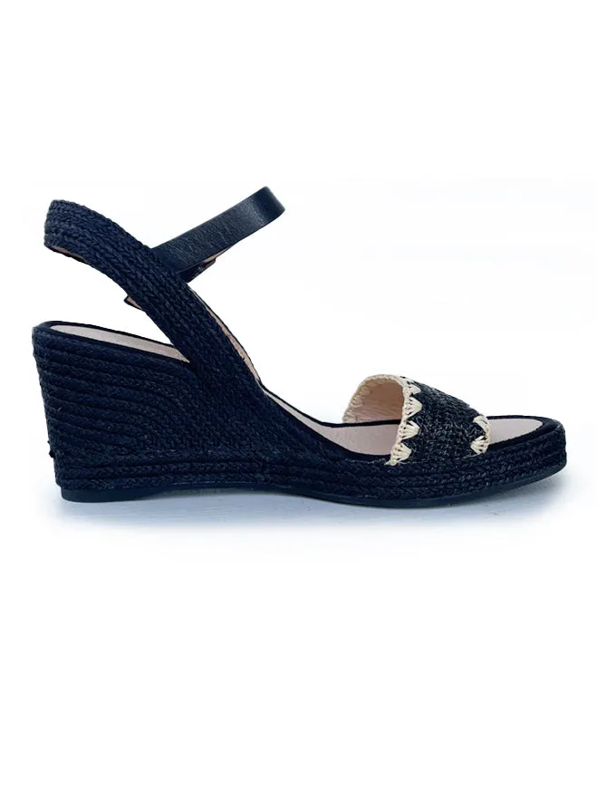 Prophet Wedges Black Raffia