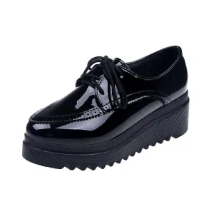 Purpdrank - Women Chunky Sneakers Hidden Heels Height Increasing Ladies Wedge Shoes High Top Autumn Platform Women Shoes