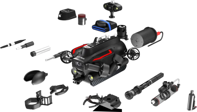 Qysea Pro W6 FIFISH Underwater Drone Robot Bundle | 388 Wh Capaclty | 350 Meters (1148 feet) Depth
