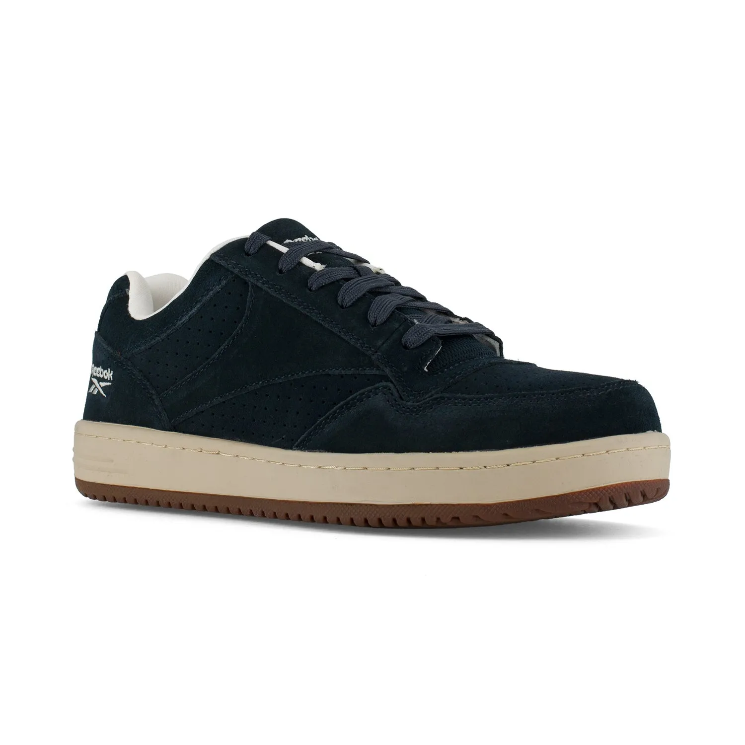 Reebok Womens Navy Leather Work Shoes Soyay Skateboard ST