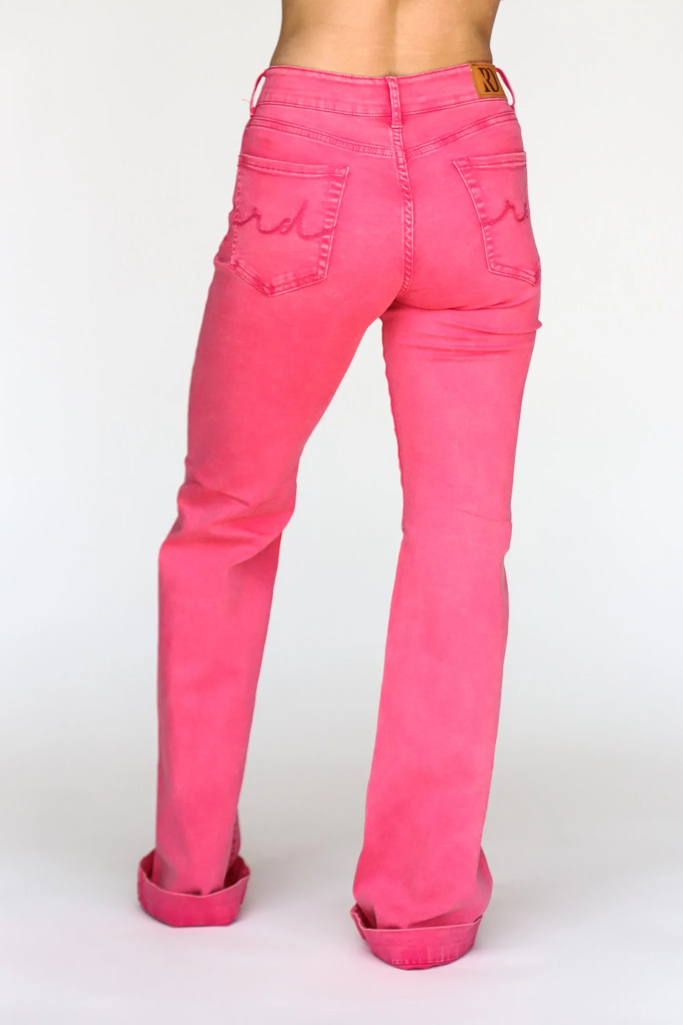 RETRO PINK SIGNATURE TROUSER DENIM