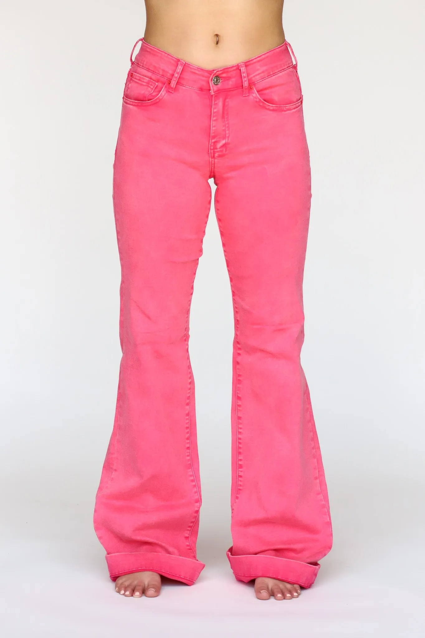 RETRO PINK SIGNATURE TROUSER DENIM