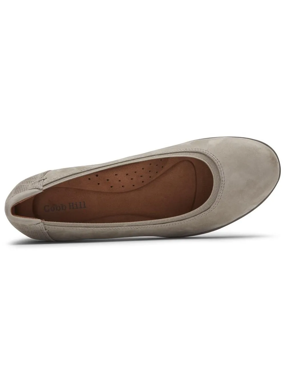 Rockport Womens Cobb Hill Devyn Wedge Pump New Khaki Nubuck CI2834
