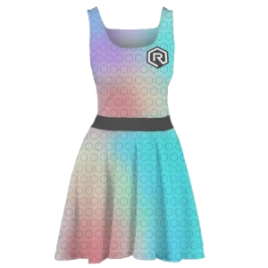 Rollacrit Hex Rainbow Skater Dress